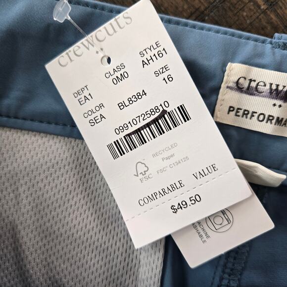 J. Crew Factory Crewcuts Boys' Gramercy Tech Short Size 16 NWT - Picture 4 of 11